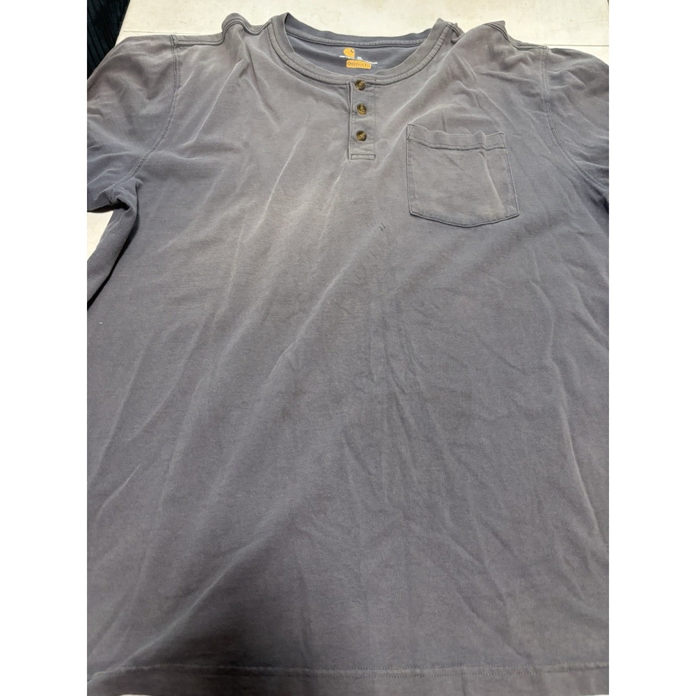 Carhartt Henley Rust Shirt Short Sleeve Men's XL And L Camp Core